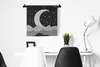 MuchoWow® Wandteppich Wandbehang Nacht - Mond - Schwarz - Produktbild-Vorschau 3