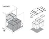 Hailo Allegro System 3x odpadkový kôš do kuchyne, vstavný, Náhľad obrázku produktu 10
