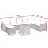 The Living Store 9-tlg. Garten-Sofagarnitur mit Kissen Produktbild-Vorschau 10
