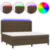 Boxspringbett mit Matratze & LED Dunkelbraun 200x200 cm Produktbild-Vorschau 1