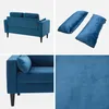 sweeek - 2-Sitzer-Vintage-Sofa mit Samt und Füßen aus Produktbild-Vorschau 4