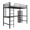 Hochbett mit Regal und Schreibtisch, 90x200 cm, Metallbett Produktbild-Vorschau 9