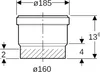 Geberit PE, Steckmuffe, d160, Lippendichtung, 369779, 1 Produktbild-Vorschau 3