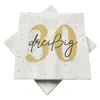 20 Servietten zum 30. Geburtstag 33 x 33 cm - weiß gold Produktbild-Vorschau 1