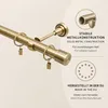 240 cm Gardinenstange Metall 1-läufig 25 mm Antikgold Produktbild-Vorschau 2