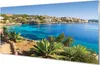Glasbilder 140x70 Wandkunst Spanien Küste Meer Stadt Produktbild-Vorschau 1