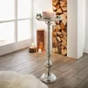 Dekosäule Silber Metall 78cm Antik Look – Kerzenständer Produktbild-Vorschau 5