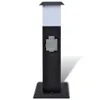 vidaXL Prise de jardin Tour de prise noire avec lampe Voir les images du produit 7