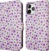 imoshion Design Klapphülle iPhone 12 (Pro) - Purple Flowers Produktbild-Vorschau 1