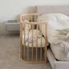 Waldin Babybett 5in1, Beistellbett aus Holz, Matratze, Produktbild-Vorschau 7