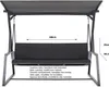 Auflagen für Hollywoodschaukel 180x60 + 180x50 cm schwarz – Produktbild-Vorschau 2