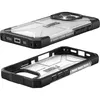 Two views of a clear and black UAG phone case. Podgląd zdjęcia produktu