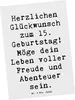 Mr. & Mrs. Panda Postkarte Spruch 15. Geburtstag Produktbild-Vorschau 1