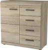 Furniture24 Kommode Link mit 4 Schubladen 1 Tür Sonoma Produktbild-Vorschau 1