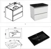 Waschtisch mit Unterschrank 60cm Alast Badmöbel Set Weiß Produktbild-Vorschau 6