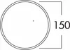 A diagram showing a circular object with a measurement annotation. Podgląd zdjęcia produktu