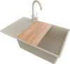 PRIMAGRAN Granitspüle Beige 78x50cm, Spülbecken 1 Becken + Produktbild-Vorschau 1