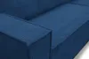 Close-up of a blue corduroy sofa. Produktbild-Vorschau