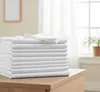 Hotel Bettlaken 90x200 cm ohne Gummizug 100% BAUMWOLLE Weiß Produktbild-Vorschau 5