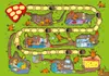 A board game or illustration depicting mice in their burrows, with a path and spaces for game pieces. Produktbild-Vorschau