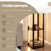 A product image showcasing a shelf unit with decorative items and text overlays describing its features. Náhľad obrázku produktu