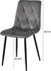 Sedia Libra in velluto, rosa, con gambe nere, set di 3 Anteprima dell’immagine prodotto 8