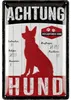 Warnung vor dem Hund Schilder, retro Blechschild vorsicht Produktbild-Vorschau 1