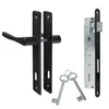 A black door handle set and a lock mechanism with two keys, displayed on a white background. Náhled obrázku produktu
