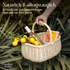 Creative Home Weißer Einkaufskorb Weidenkorb mit Henkel Produktbild-Vorschau 4