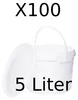 BenBow Eimer mit Deckel 5L x100 Weiß - lebensmittelecht, Produktbild-Vorschau 1