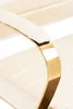 A close-up view of the armrest of a cream-colored office chair with a gold metal frame. Produktbild-Vorschau