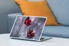MuchoWow® Laptop Aufkleber Sticker Cover Blumen - Rot - Produktbild-Vorschau 4