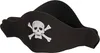 Piratenhut mit Totenkopf schwarz aus Schaumstoff mit Produktbild-Vorschau 2