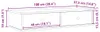 vidaXL Scaffale a muro con cassetti Bianco 100x37,5x19 cm Anteprima dell’immagine prodotto 8