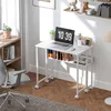 HOMCOM - Składany biurko, małe, 80 cm, z kółkami, białe Podgląd zdjęcia produktu 2