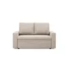 A beige sofa with two cushions on a white background. Produktbild-Vorschau