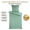 Renforce Wendebettwäsche Baumwolle Blumen grün 135x200 Produktbild-Vorschau 4