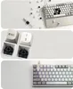 A collage of three images showing parts of a mechanical keyboard and its components. Produktbild-Vorschau