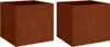 vidaXL květináč 2 ks 42x40x39 cm Corten Steel Náhled obrázku produktu 1
