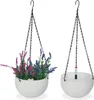 Relaxdays Vaso da fiori sospeso con serbatoio d'acqua, set Anteprima dell’immagine prodotto 1