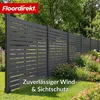 Floordirekt WPC Sichtschutzzaun Milos 180x180 cm Anthrazit Produktbild-Vorschau 5