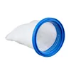 A white filter bag with a blue rim, isolated on a white background. Produktbild-Vorschau