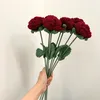 Stoff Rosen, gestrickte Rosen, Kunstblumen Rosenstrauß, Produktbild-Vorschau 4