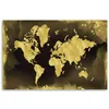 Leinwandbild Goldene Kontinente Vintage 90x60 Feeby Gold Produktbild-Vorschau 3