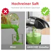 AMZCHEF Entsafter für Gemüse und Obst, Slow Juicer,  Produktbild-Vorschau 4