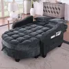 Divano letto 2 in 1 nero con poggiapiedi, tessuto Anteprima dell’immagine prodotto 11