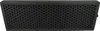 A black honeycomb-patterned air filter with a black frame, viewed from the front. Produktbild-Vorschau