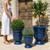 Provencelia Keramik Pflanzkübel Richelieu Aqua, Ø35 x H42 Produktbild-Vorschau 3