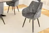 riess-ambiente Drehbarer Retro Stuhl AVIGNON grau Chenille Produktbild-Vorschau 4