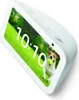 A smart display device showing the time and a dog playing with a ball. Produktbild-Vorschau